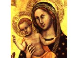 Madonna and Child. (detail) by Vitale da Bologna at Pinacoteca, Chapel of Nicholas V,Borgia Apartments, Vatican.